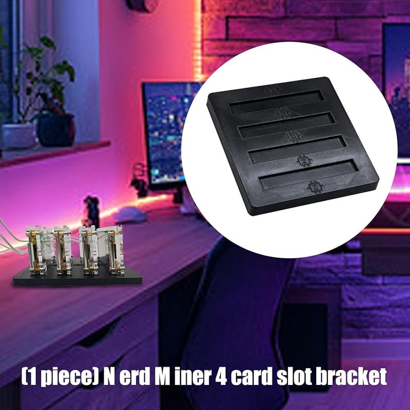 2 8 Inch 4 Slot Base Bracket Holder for NerdMiner NMMiner Quick Assembly Setup - Image 2